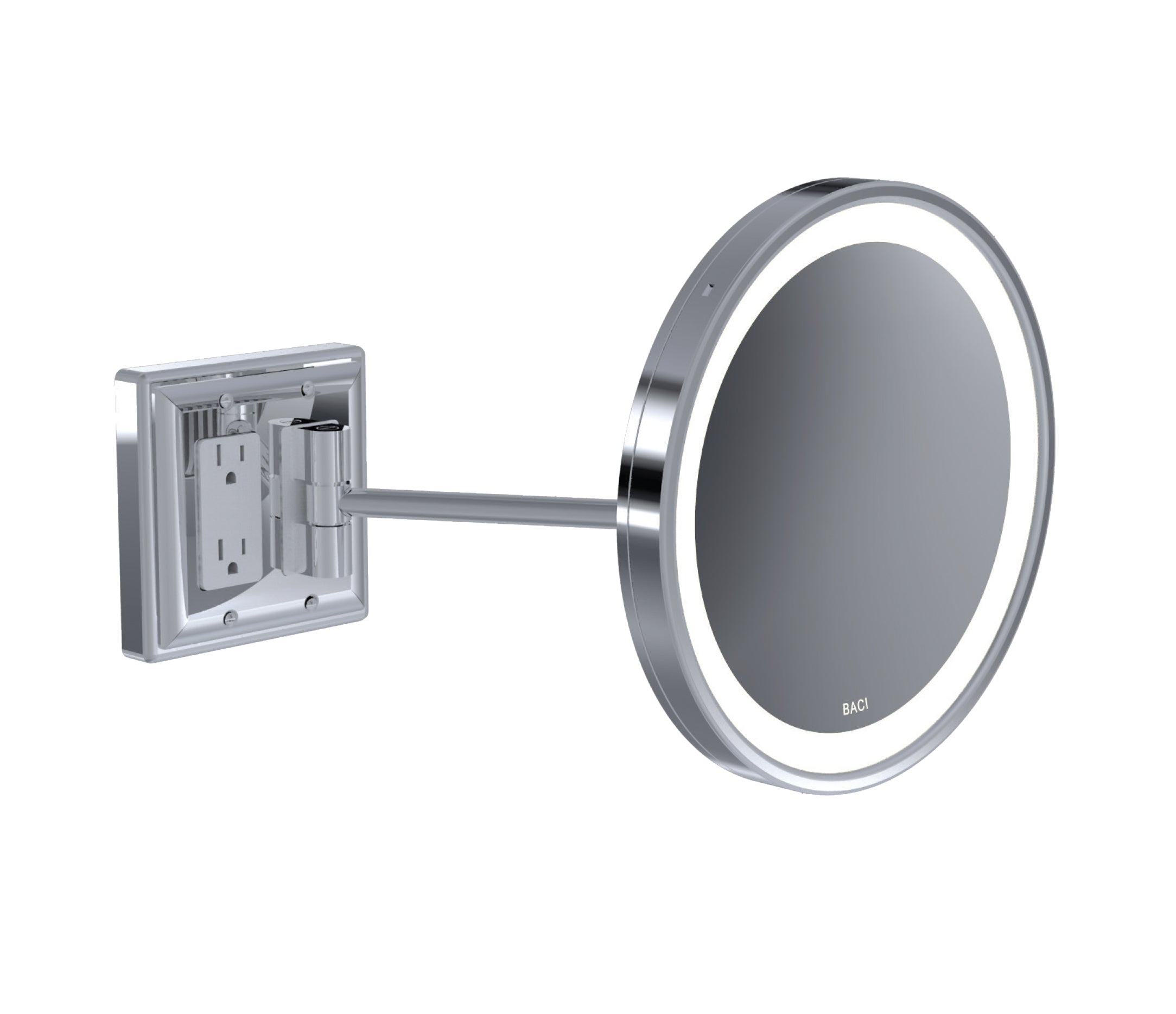 polished chrome mirror