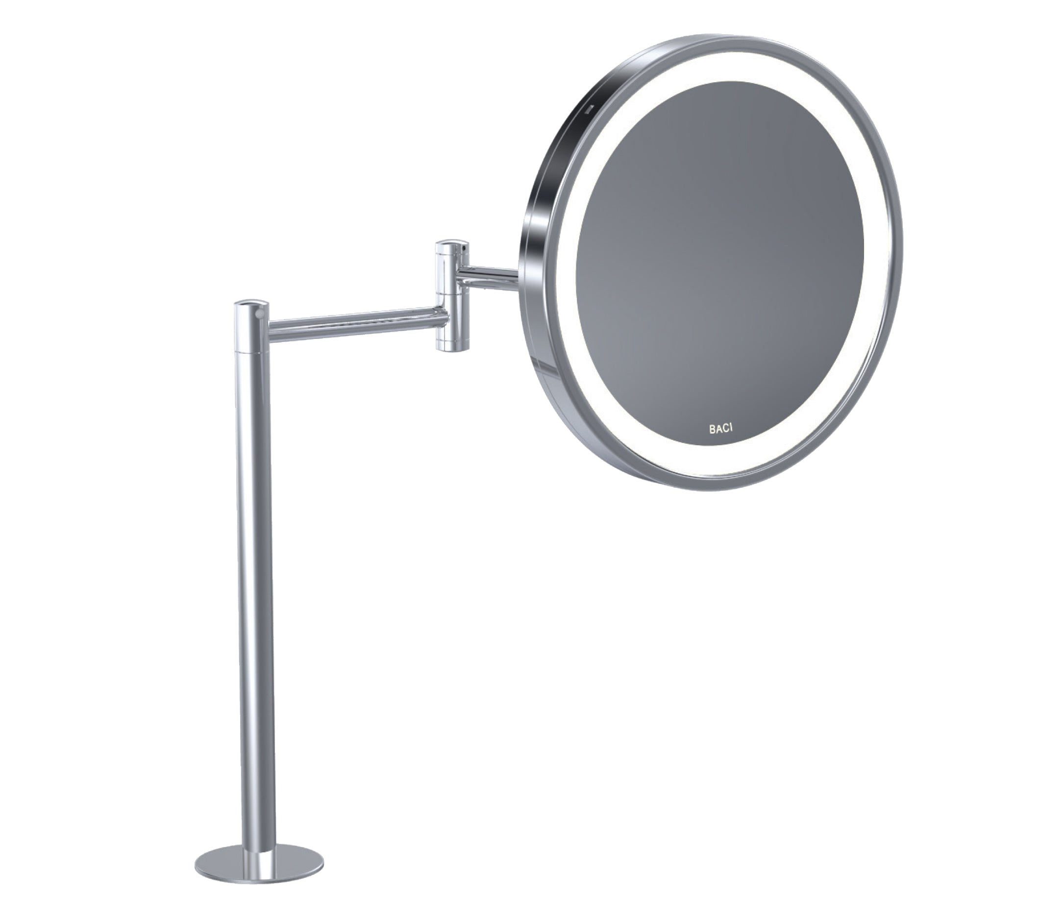 polished chrome mirror