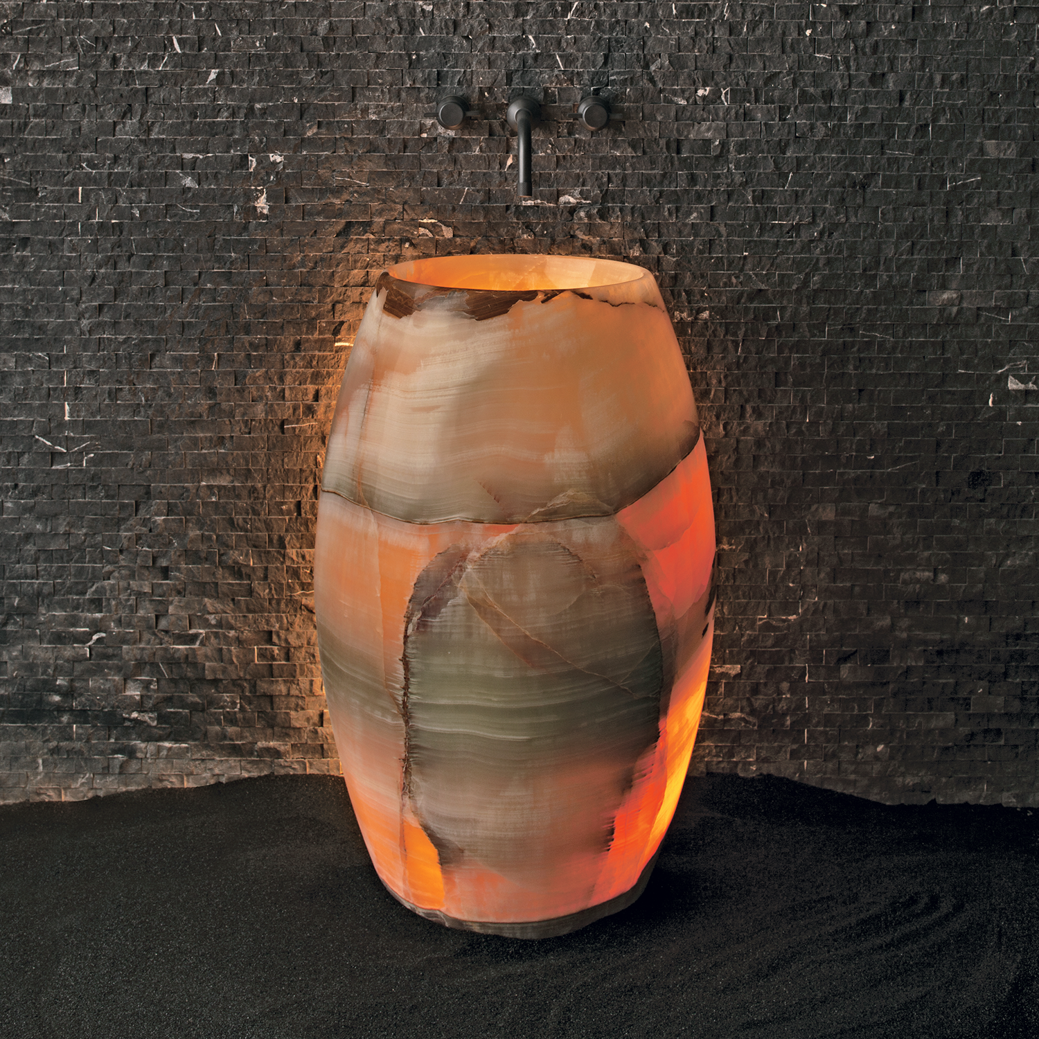 multi-color onyx sink