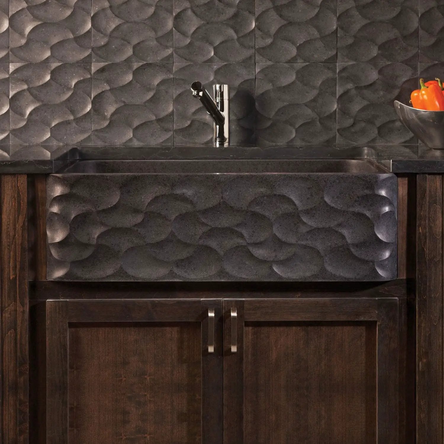 honed basalt sink