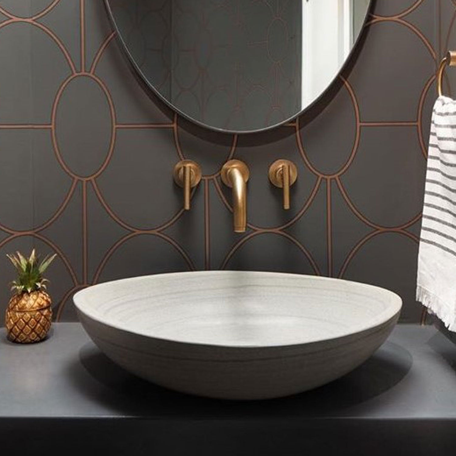 grigio sandstone sink