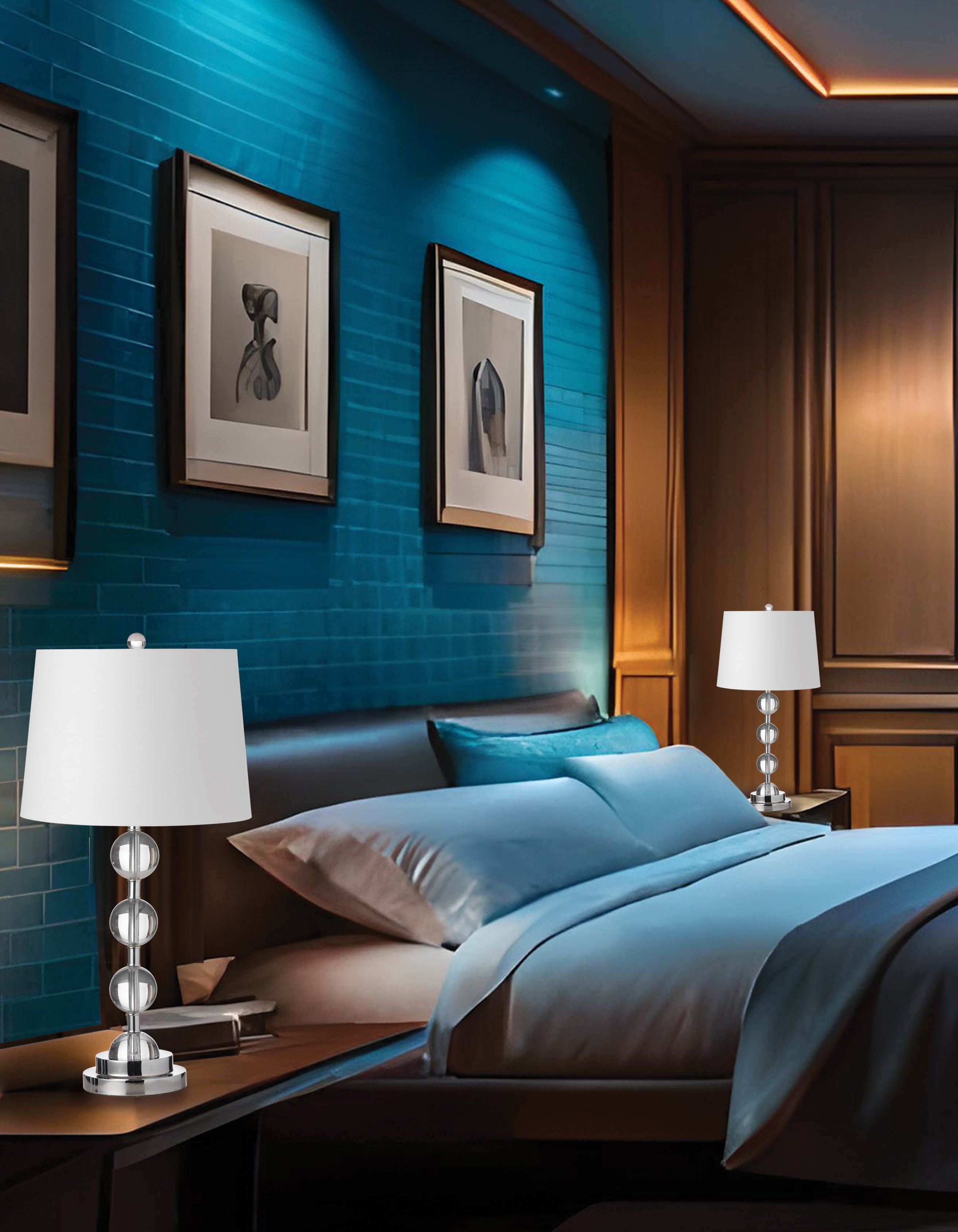 polished chrome table lamp