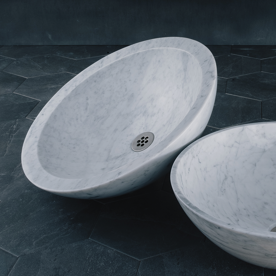 Stone Forest Beveled Round Vessel Sink