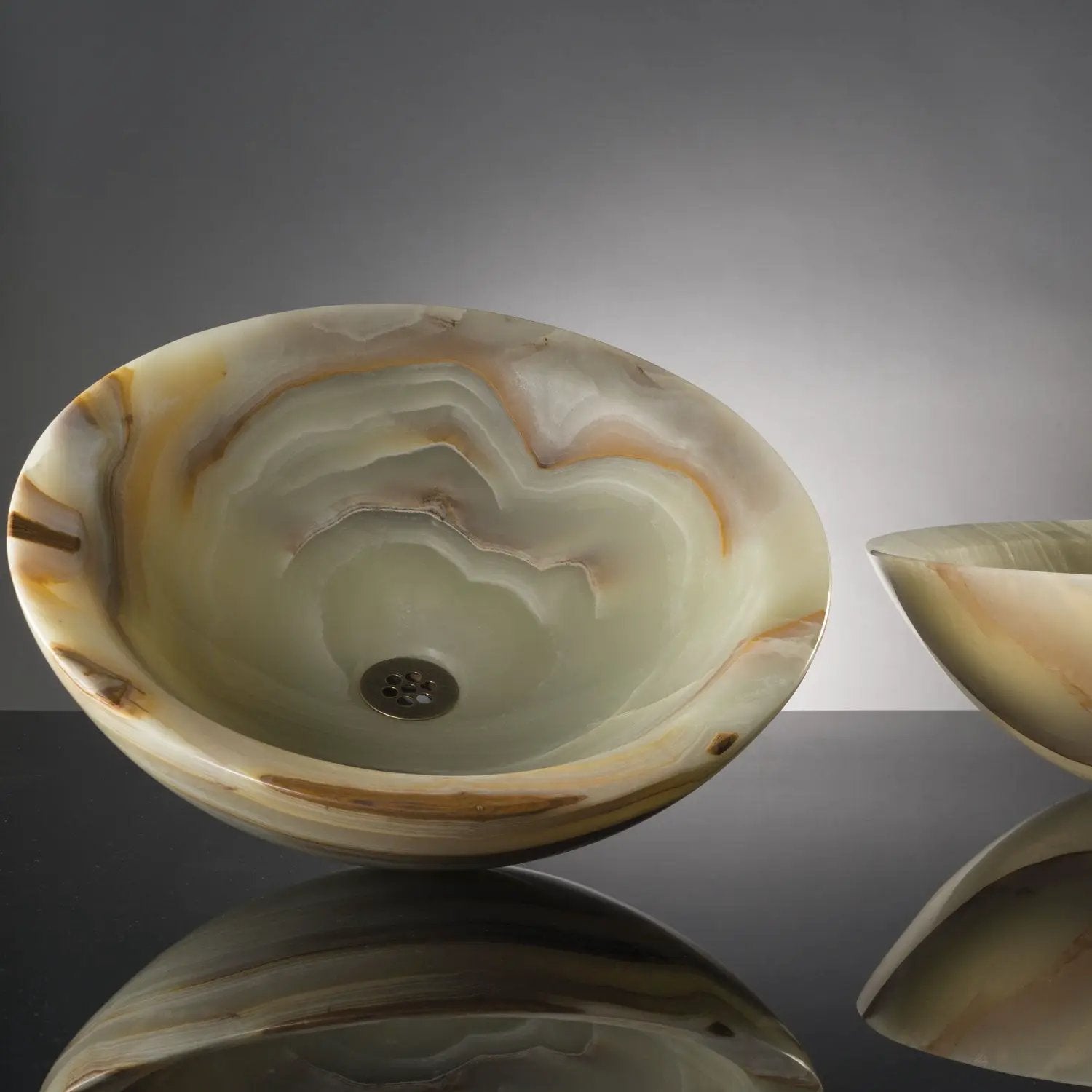 Stone Forest Beveled Round Vessel Sink by Stone Forest