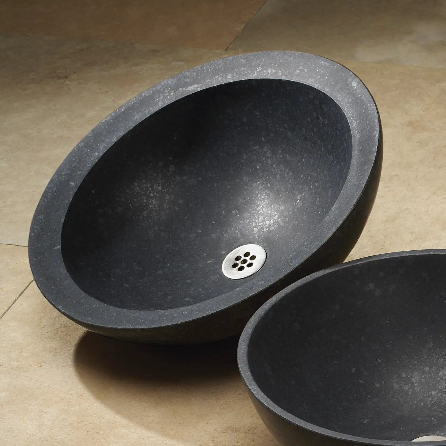 Stone Forest Beveled Round Vessel Sink by Stone Forest