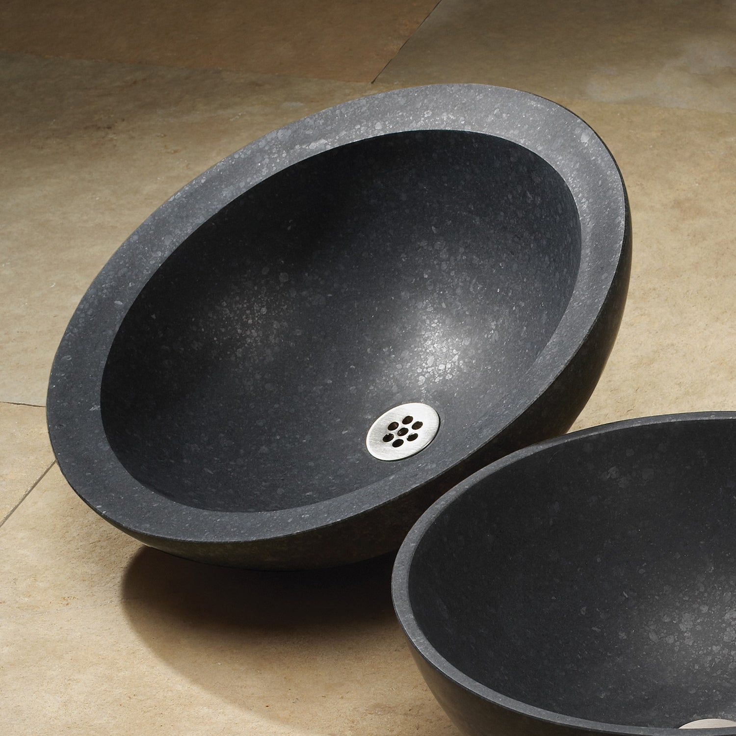 Stone Forest Beveled Round Vessel Sink