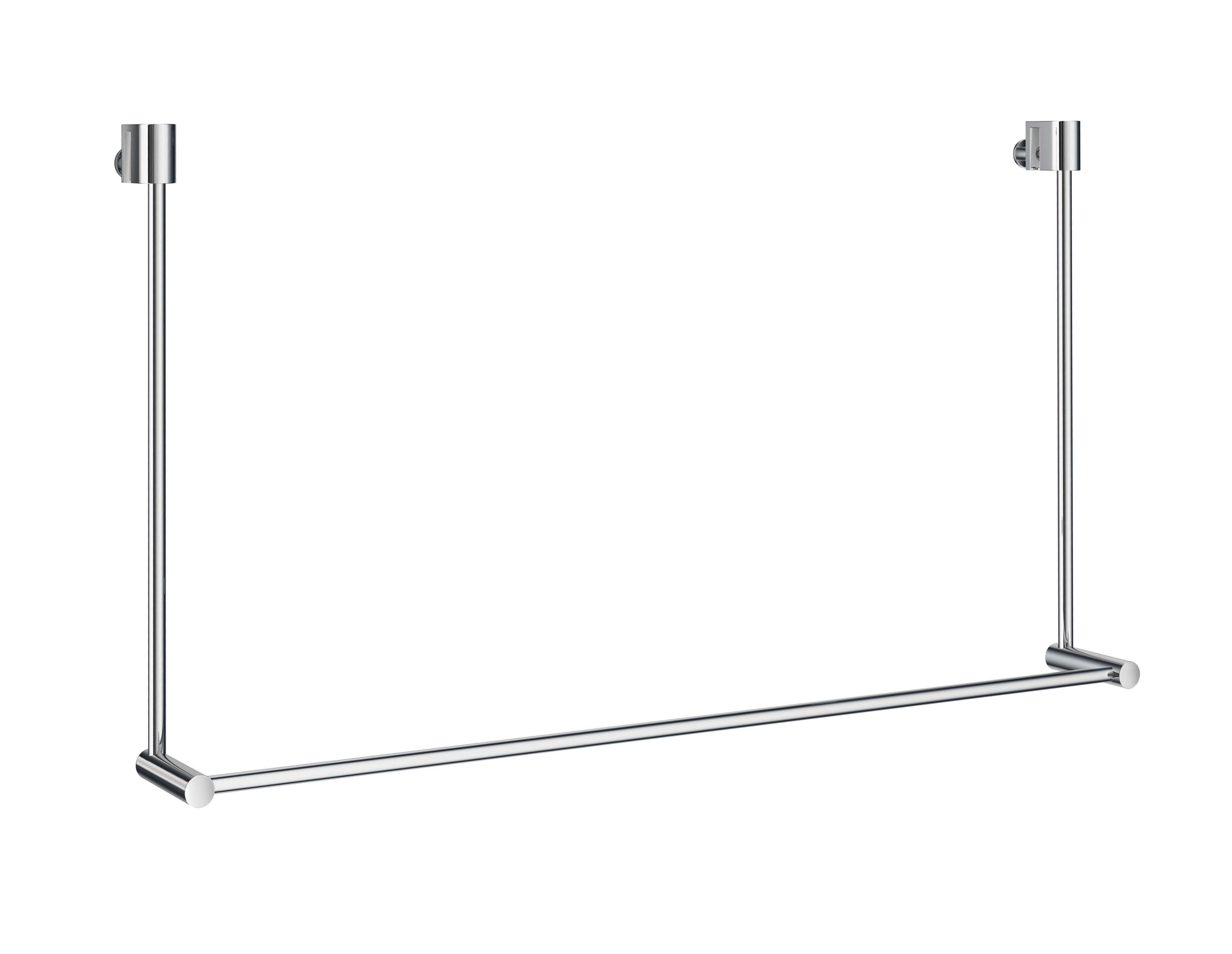 polished chrome towel rail