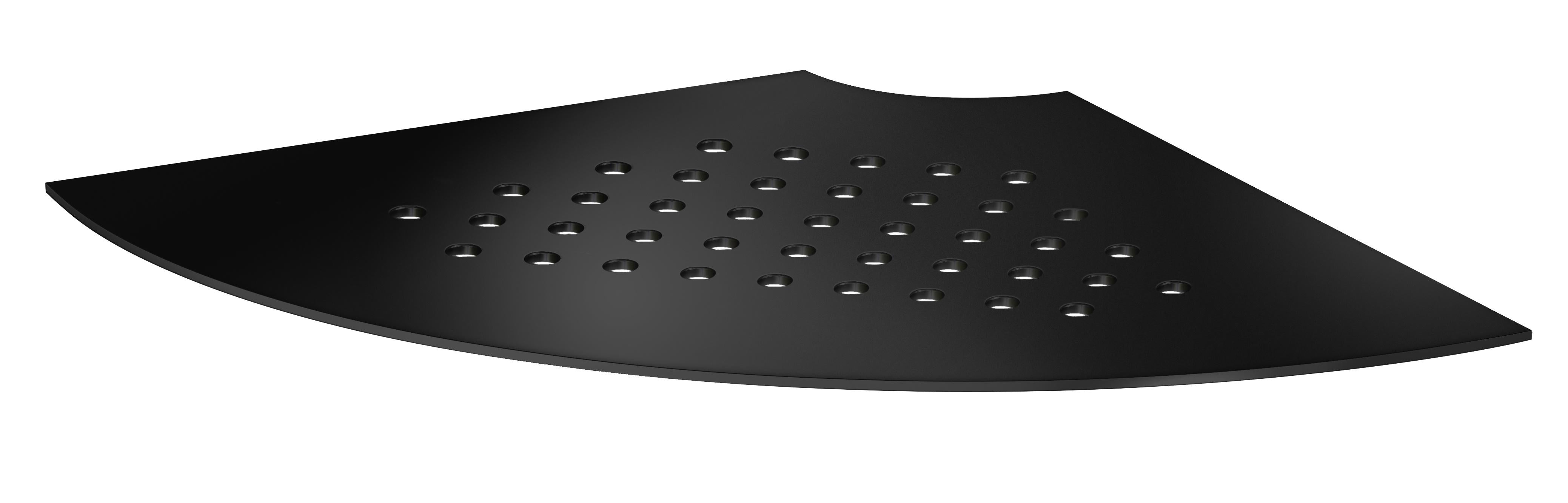 black stainless steel corner shelf