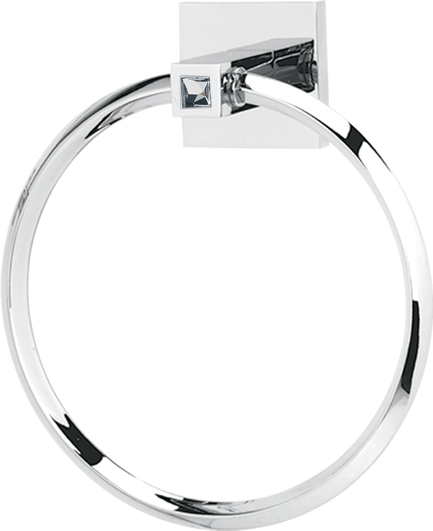 polished chrome towel ring