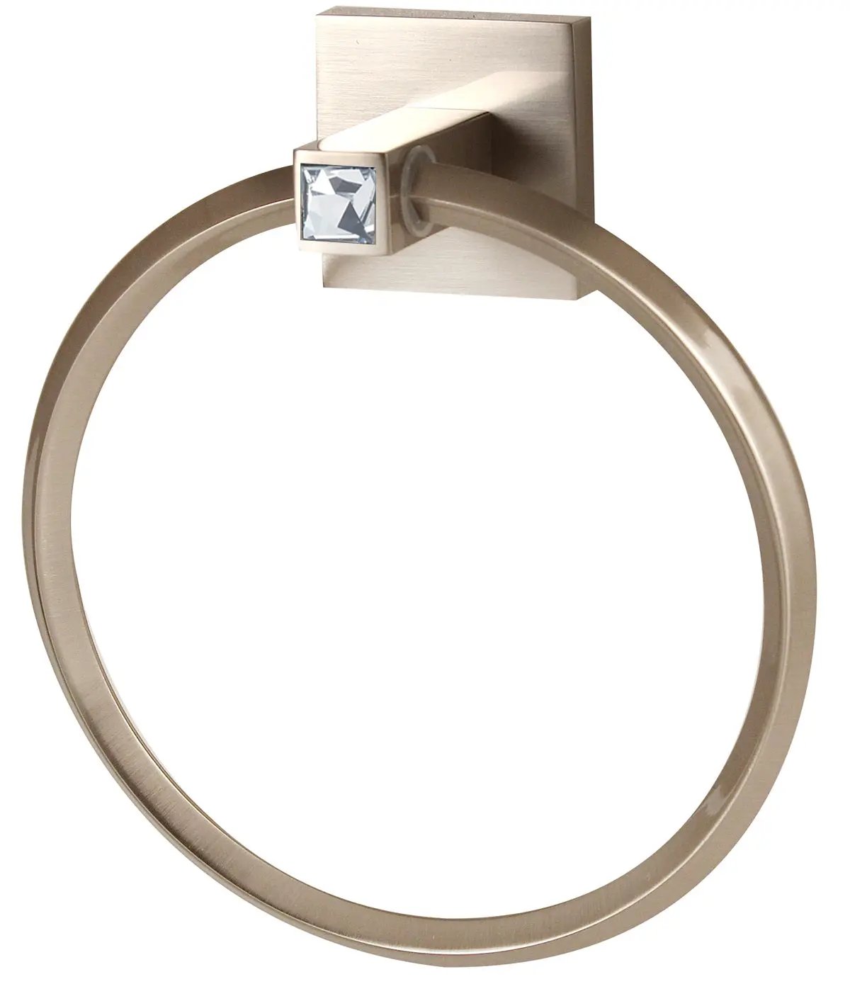 Alno Contemporary Il Crystal Bath Towel Ring by Alno