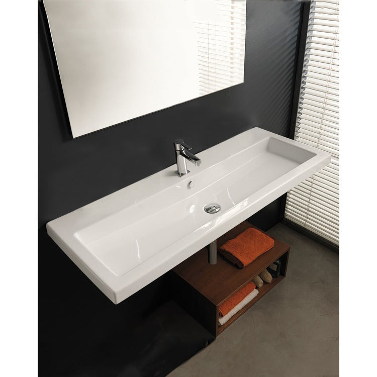 white bathroom sink