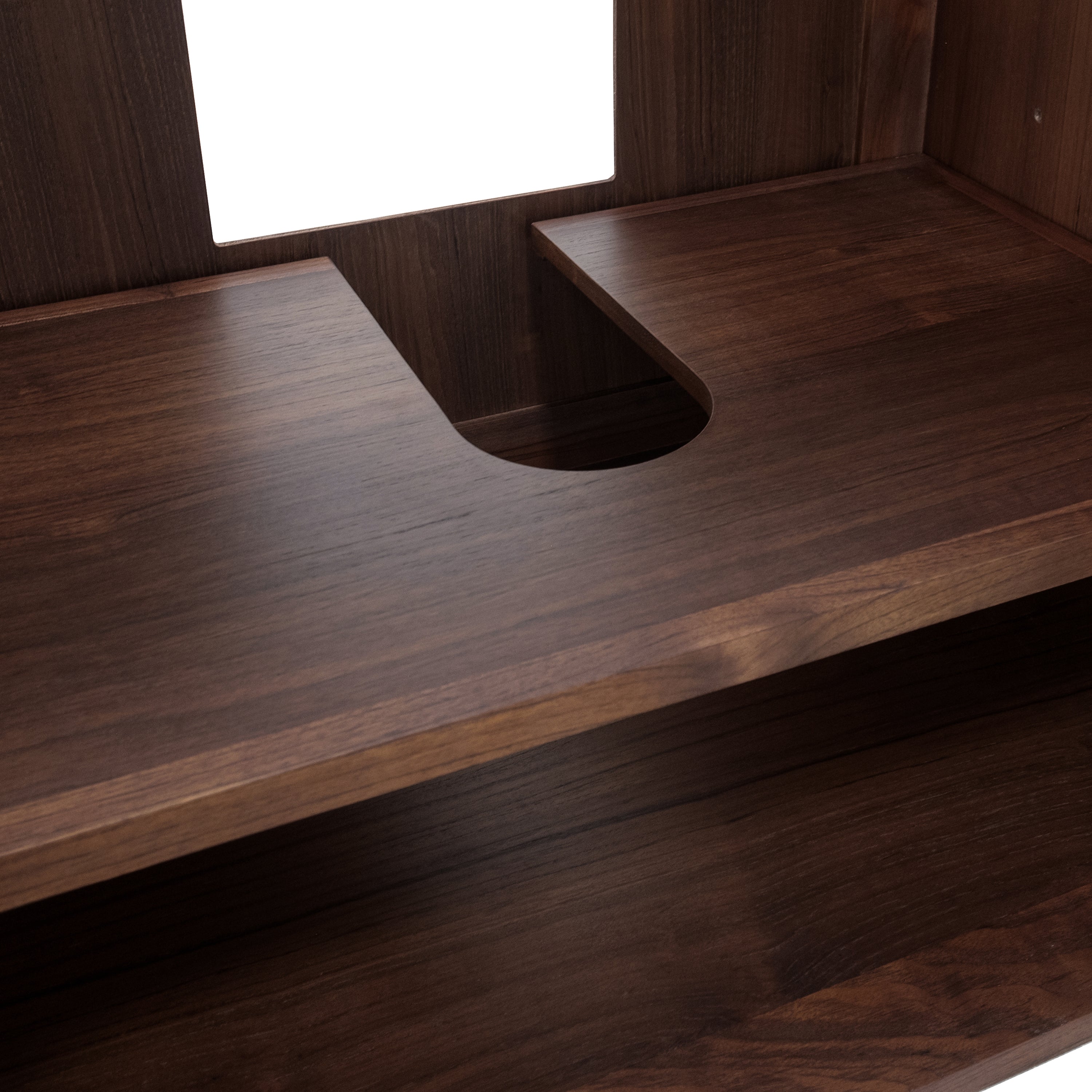 coffee teak vanity base