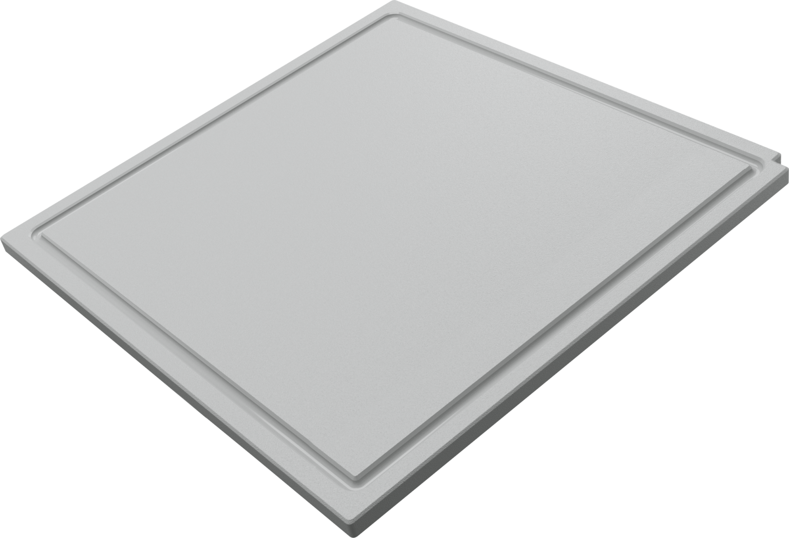 The Galley Upper Tier Corner Cutting Board 18-1/4" x 18-1/4" with Juice Groove on one side by The Galley