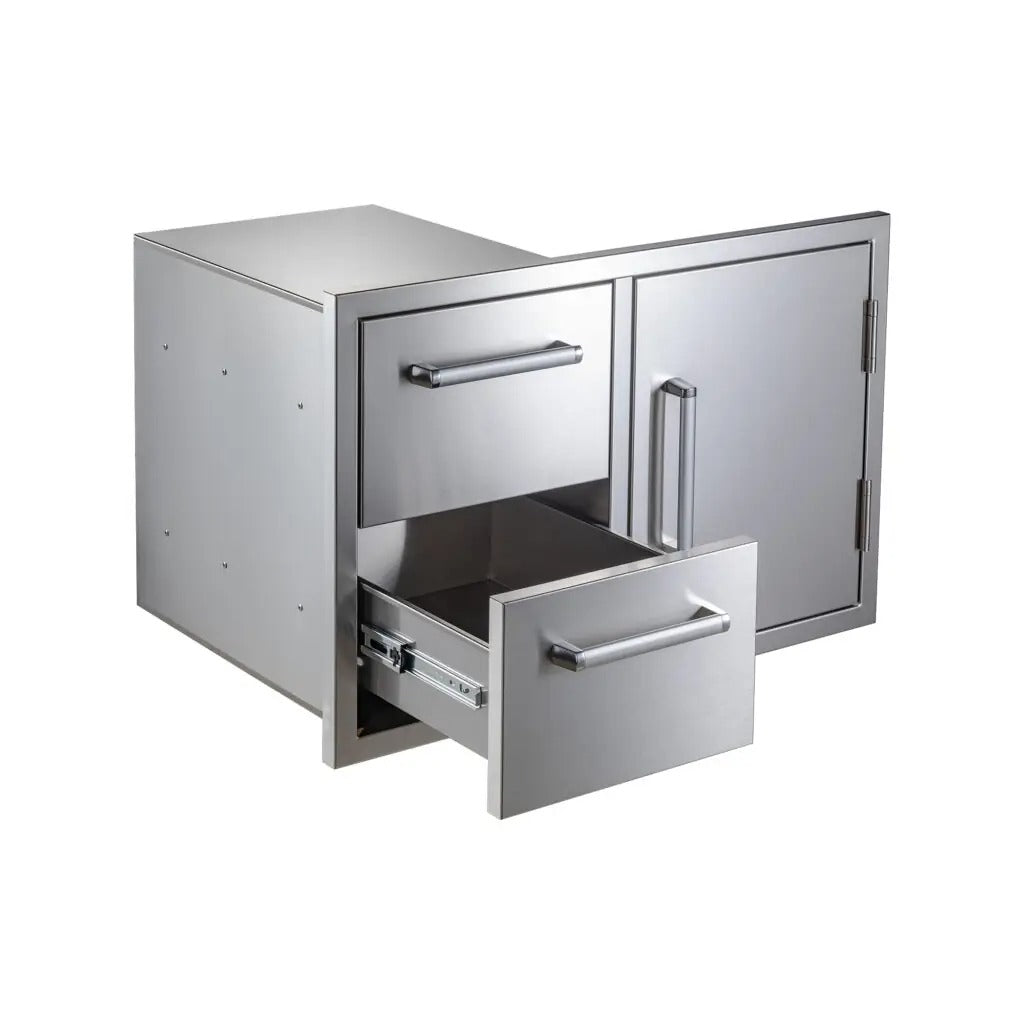 stainless steel drawer and door