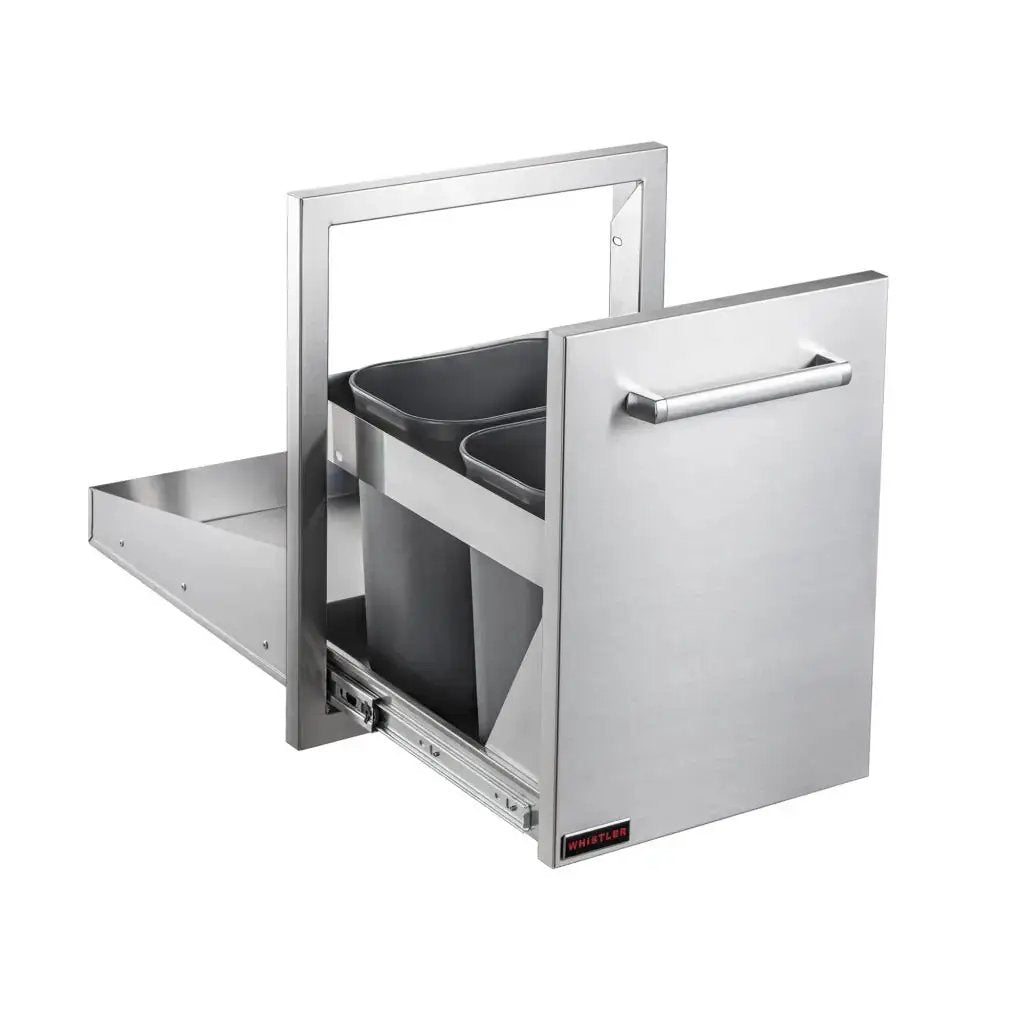 stainless steel trash can