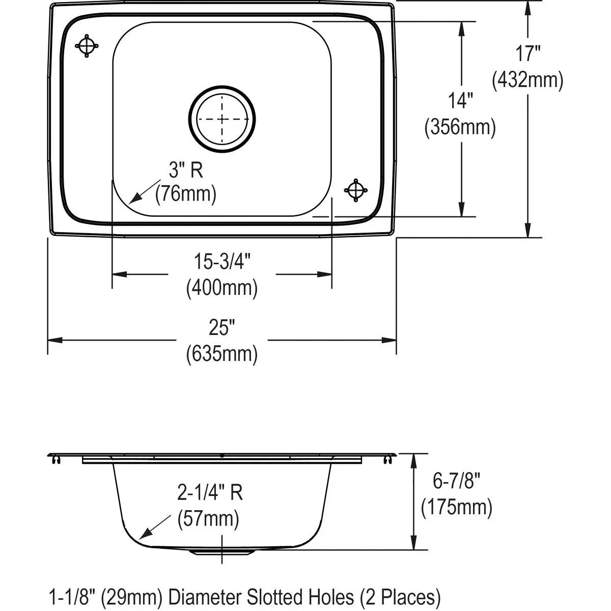 brushed satin drop-in classroom ada sink