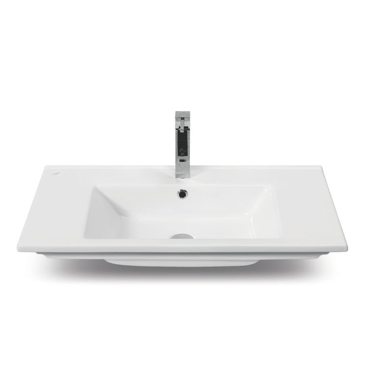 white bathroom sink