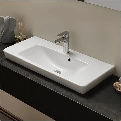white bathroom sink
