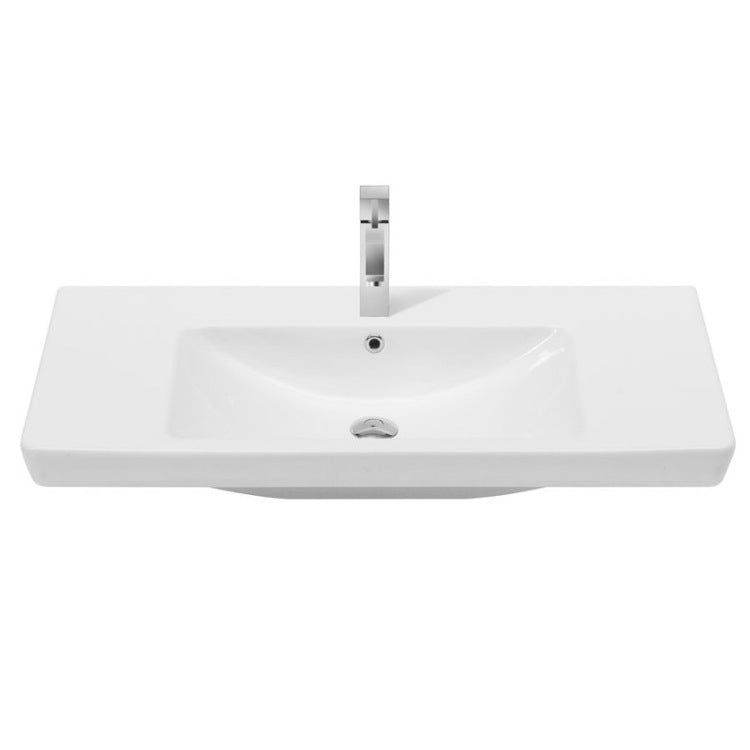 white bathroom sink