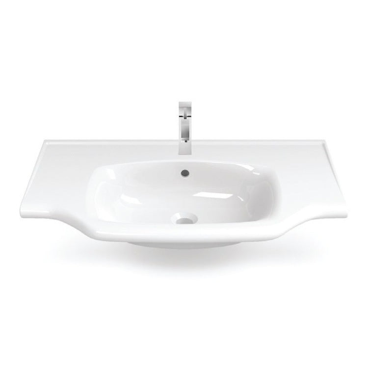 white bathroom sink