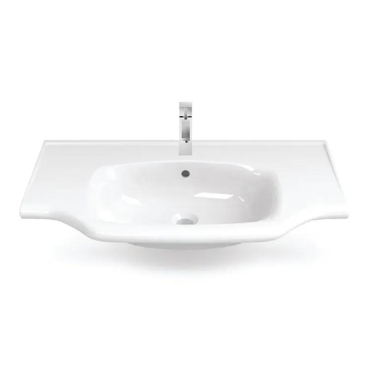 white bathroom sink