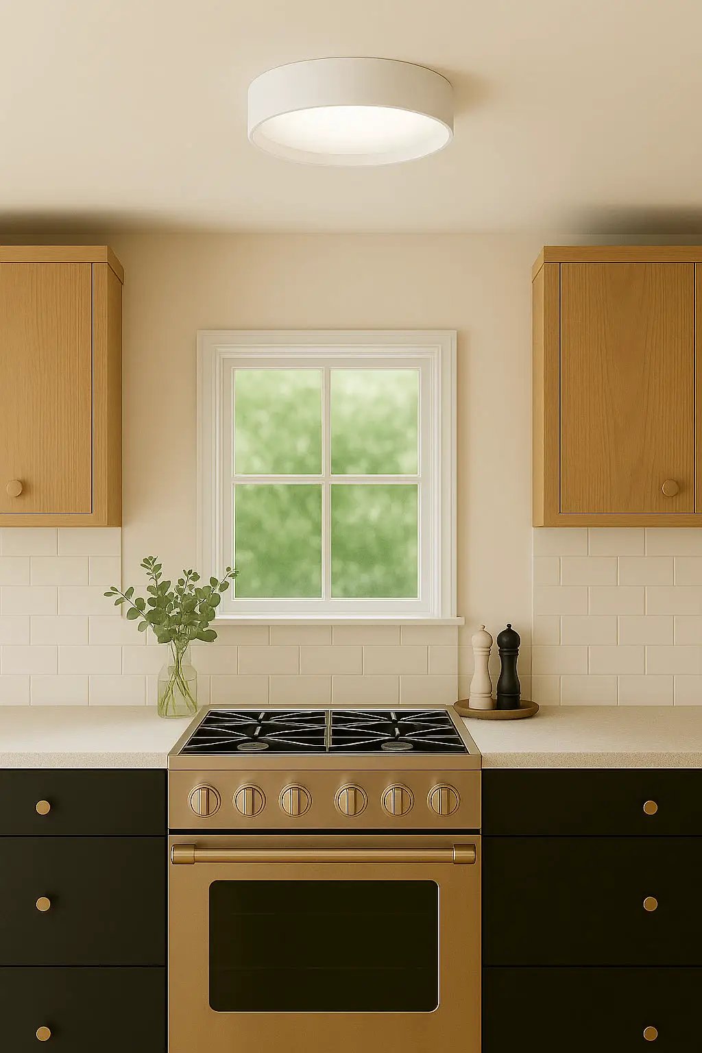 white flush mount