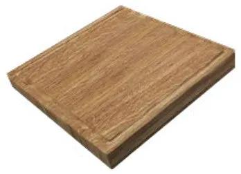 The Galley Upper Tier 2" thick Corner Chef's Block 18-1/4" x 18-1/4" x 2" with Juice Groove by The Galley