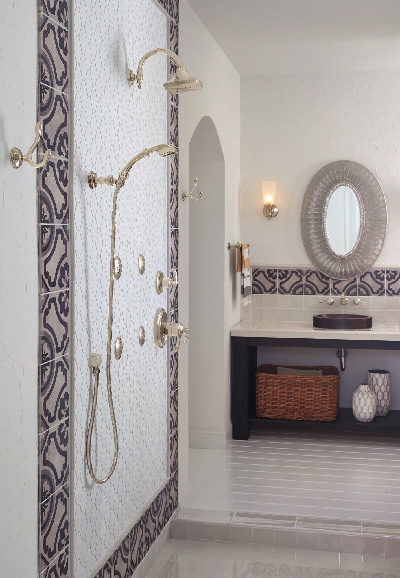 polished nickel lavatory faucet