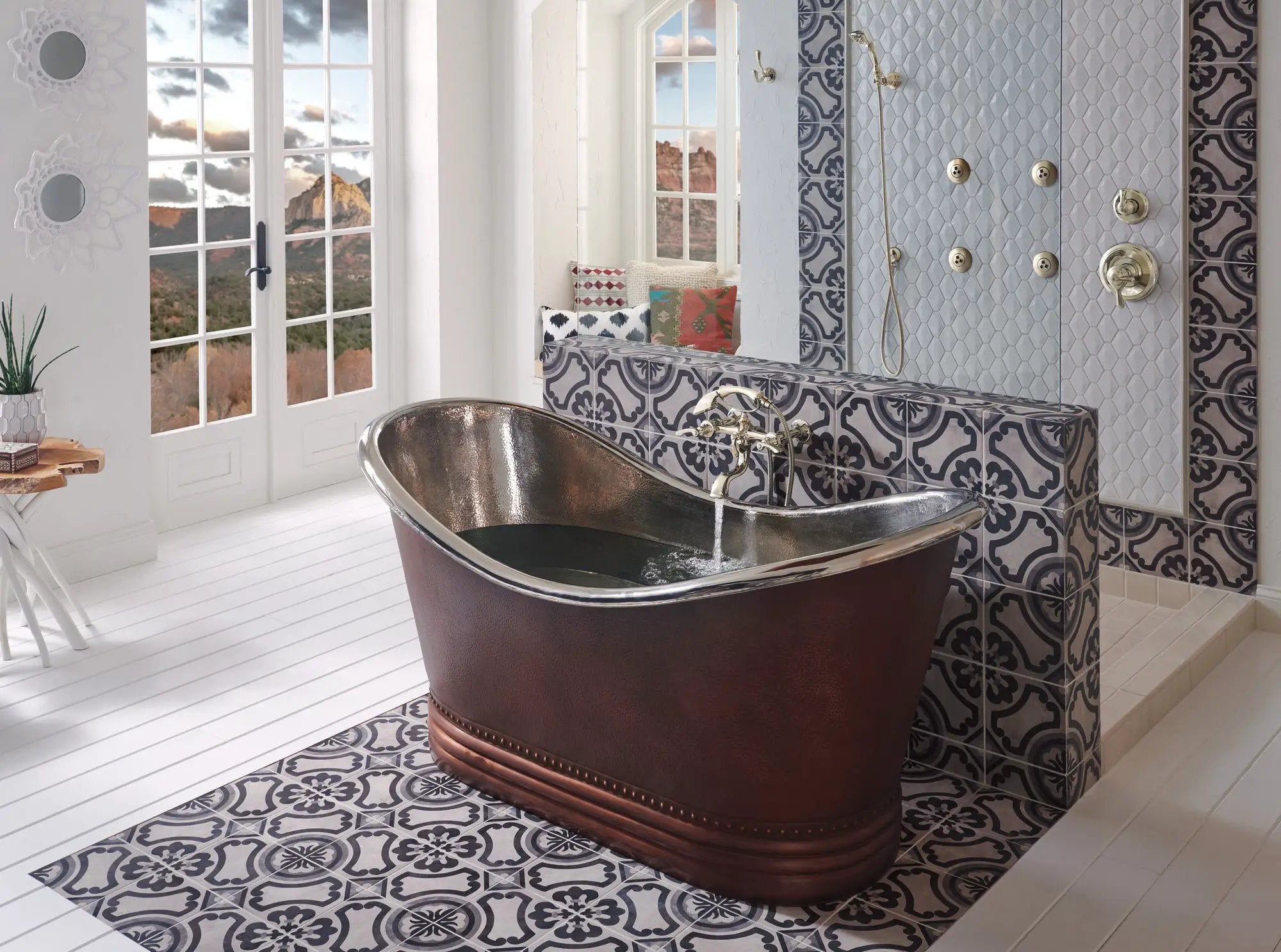 polished nickel tub filler unions