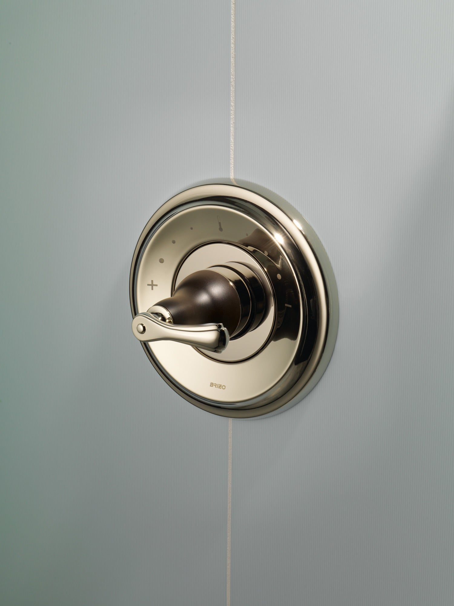cocoa bronze / polished nickel thermostatic valve