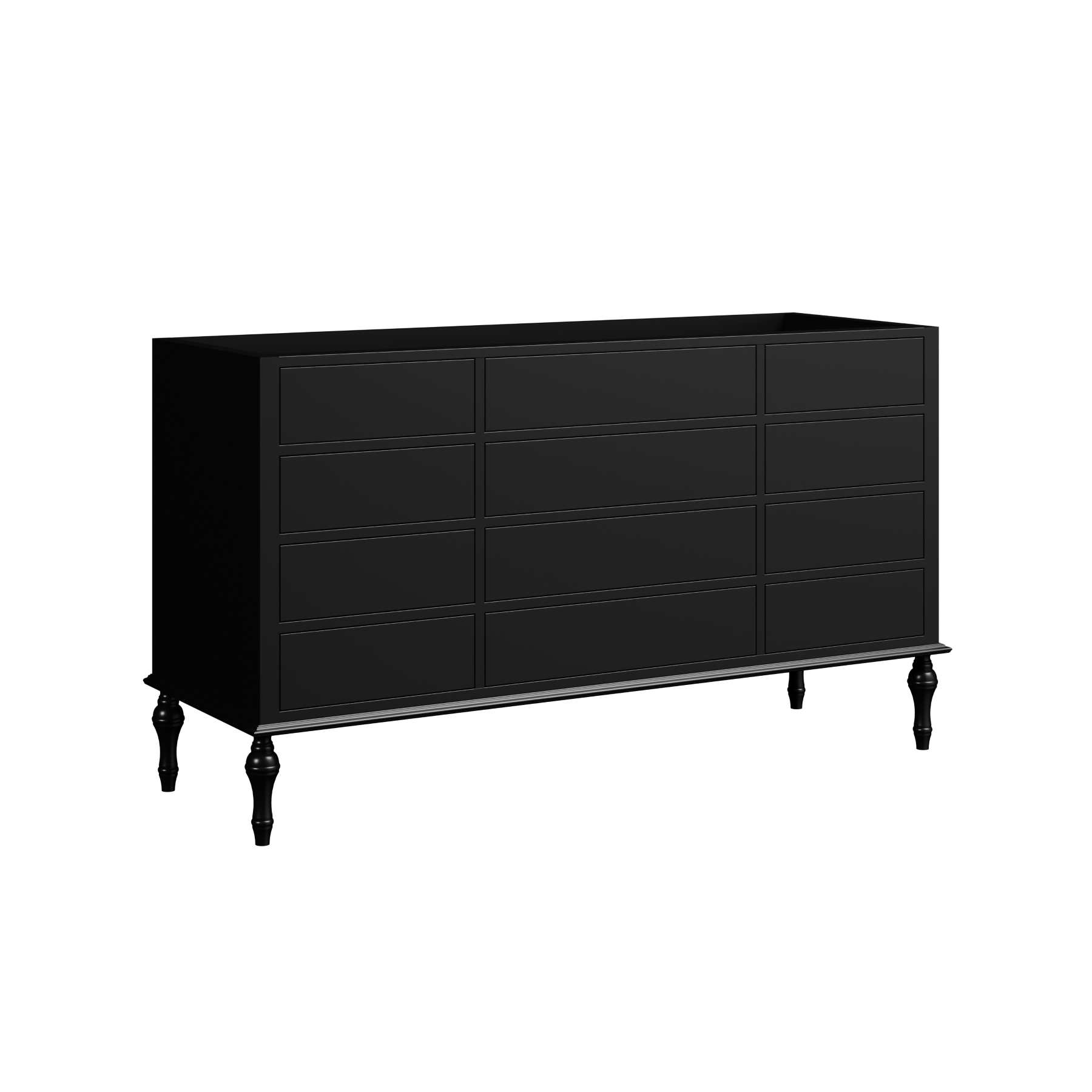 black satin paint vanity