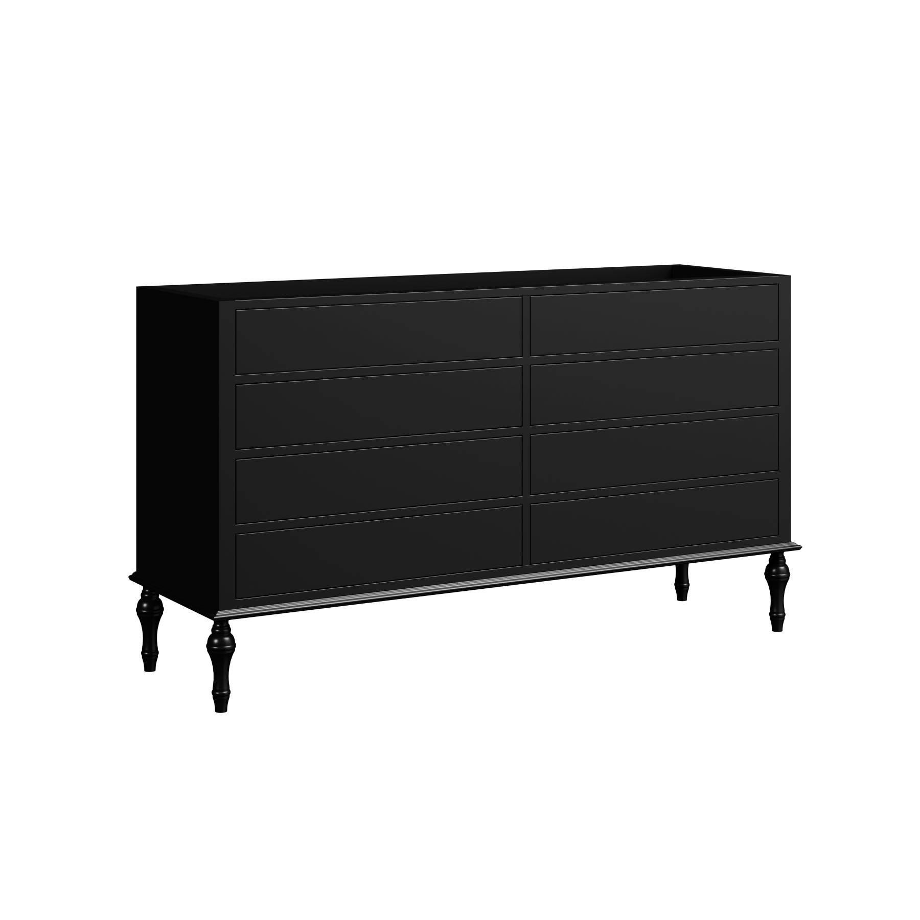 black satin paint vanity