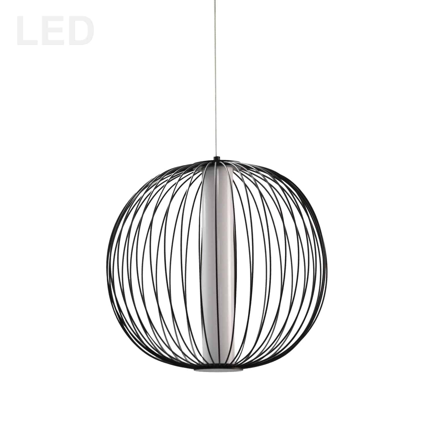 matte black with white acrylic diffuser pendants