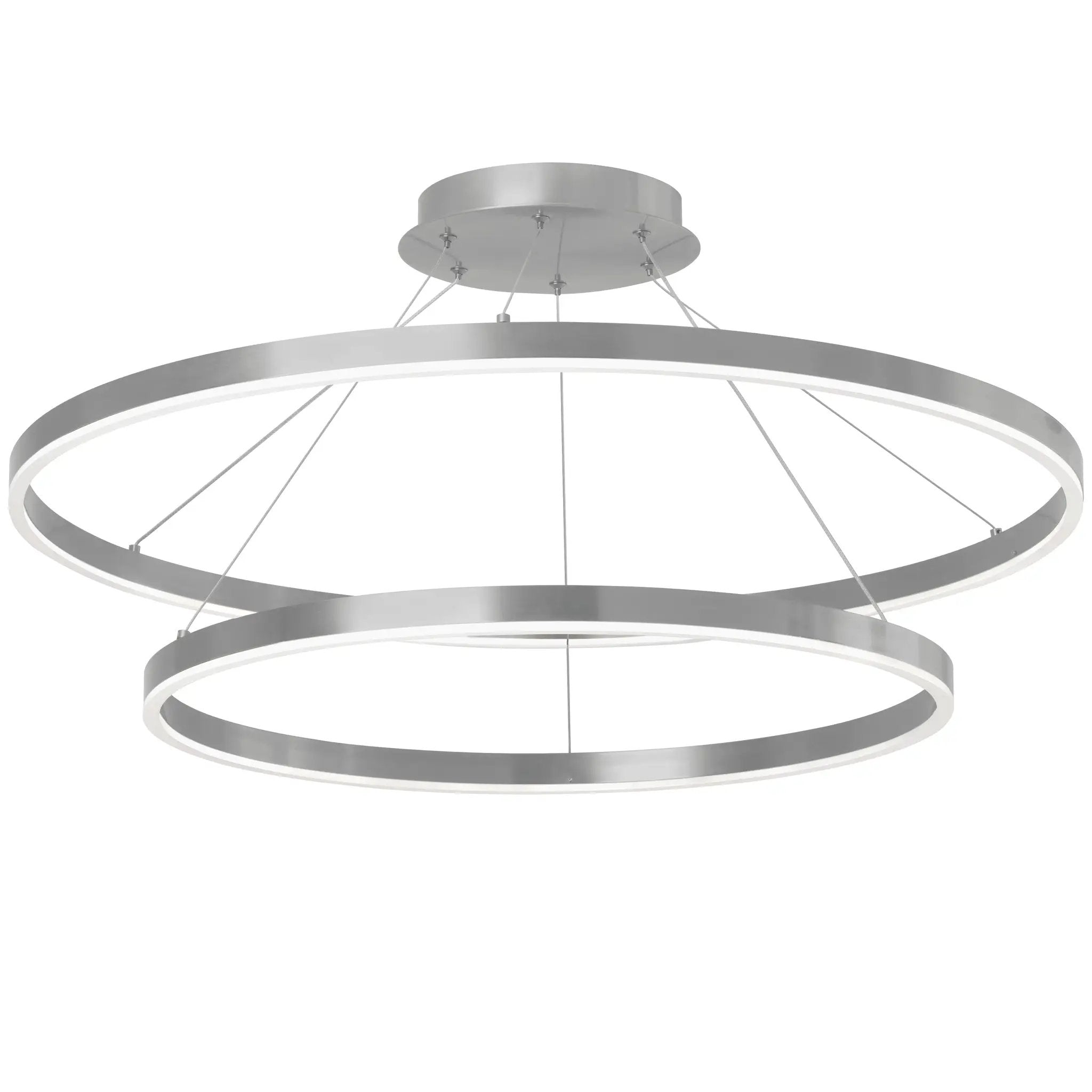 silver chandeliers