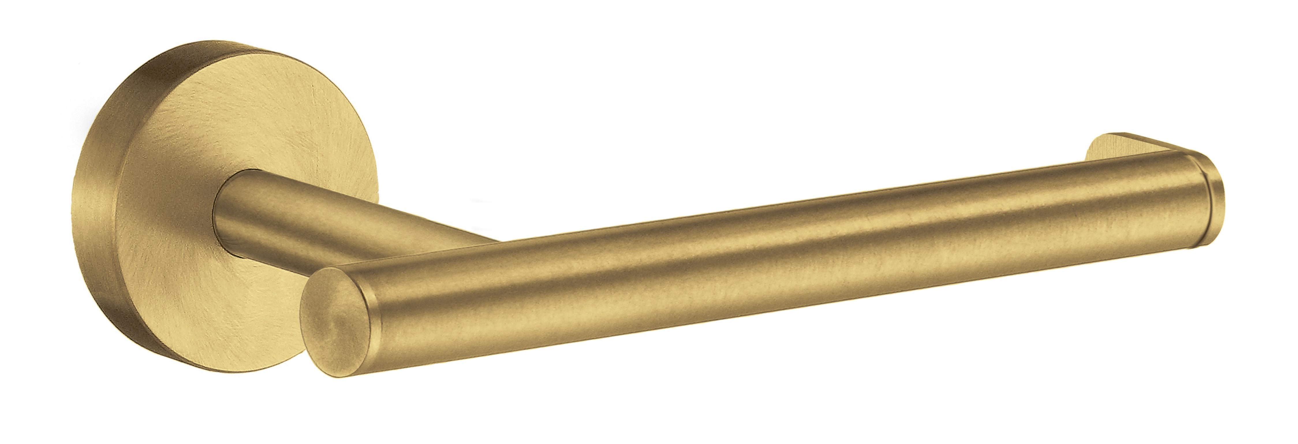 brushed brass toilet roll holder