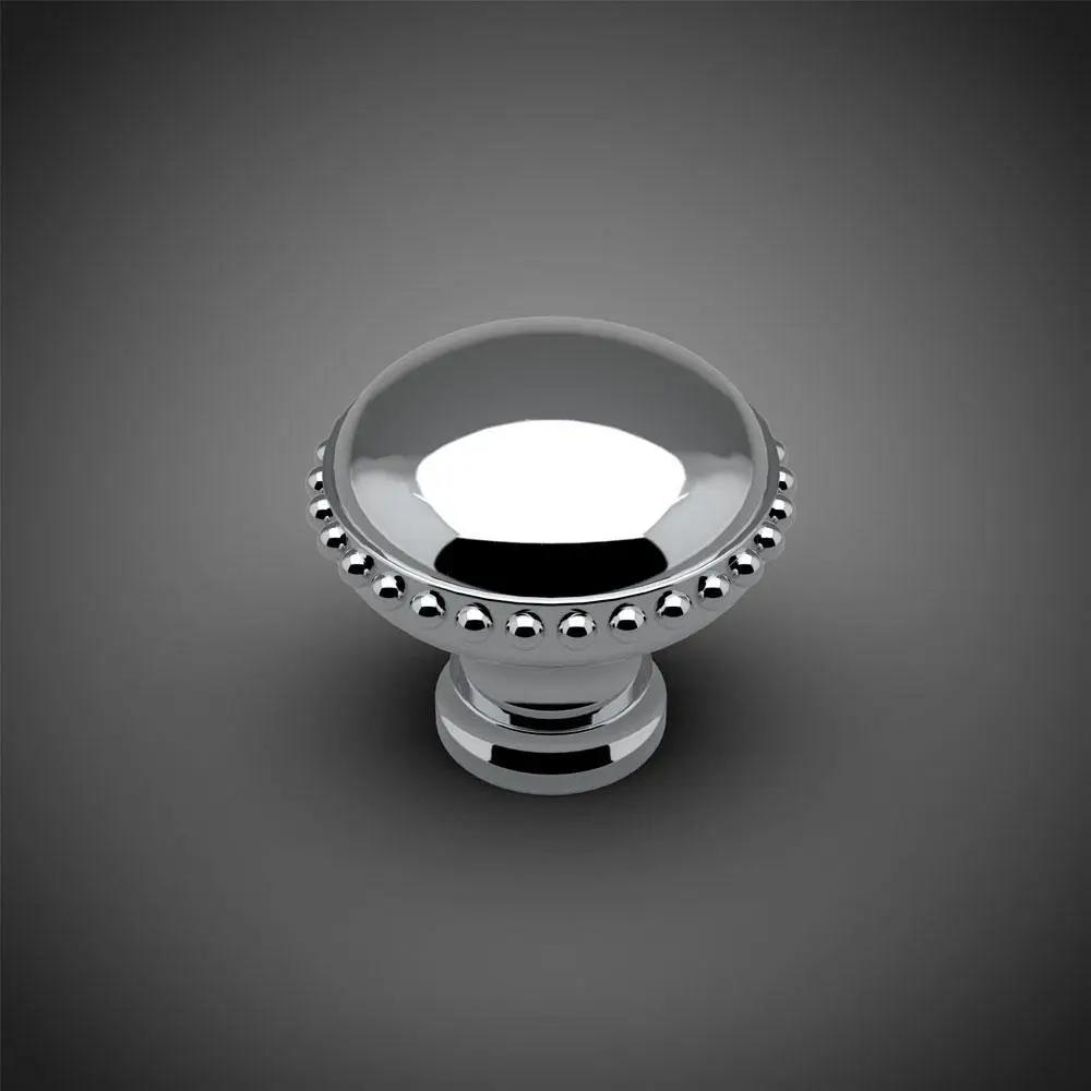 polished chrome cabinet knob