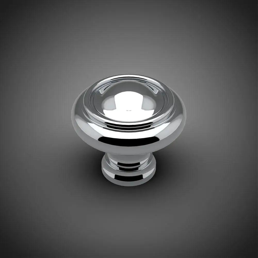 polished chrome cabinet knob