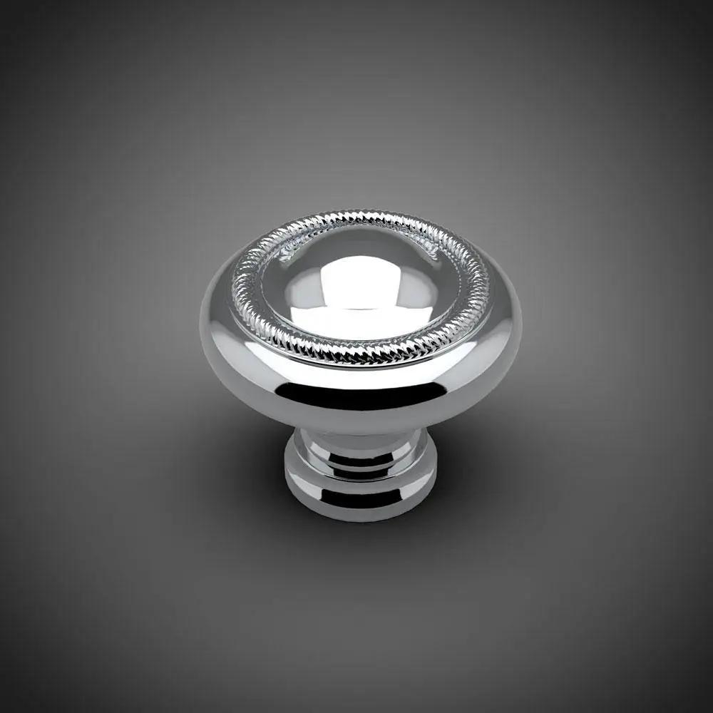 polished chrome cabinet knob