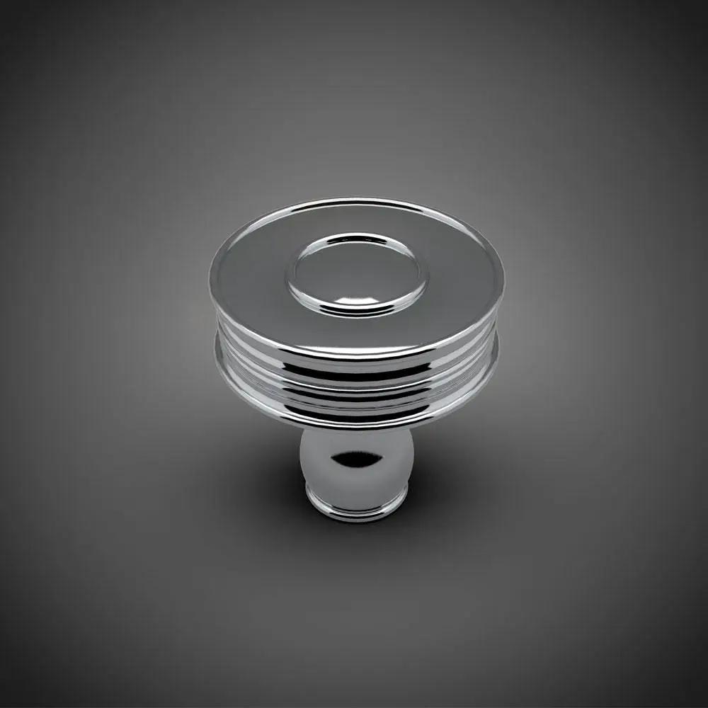 polished chrome cabinet knob