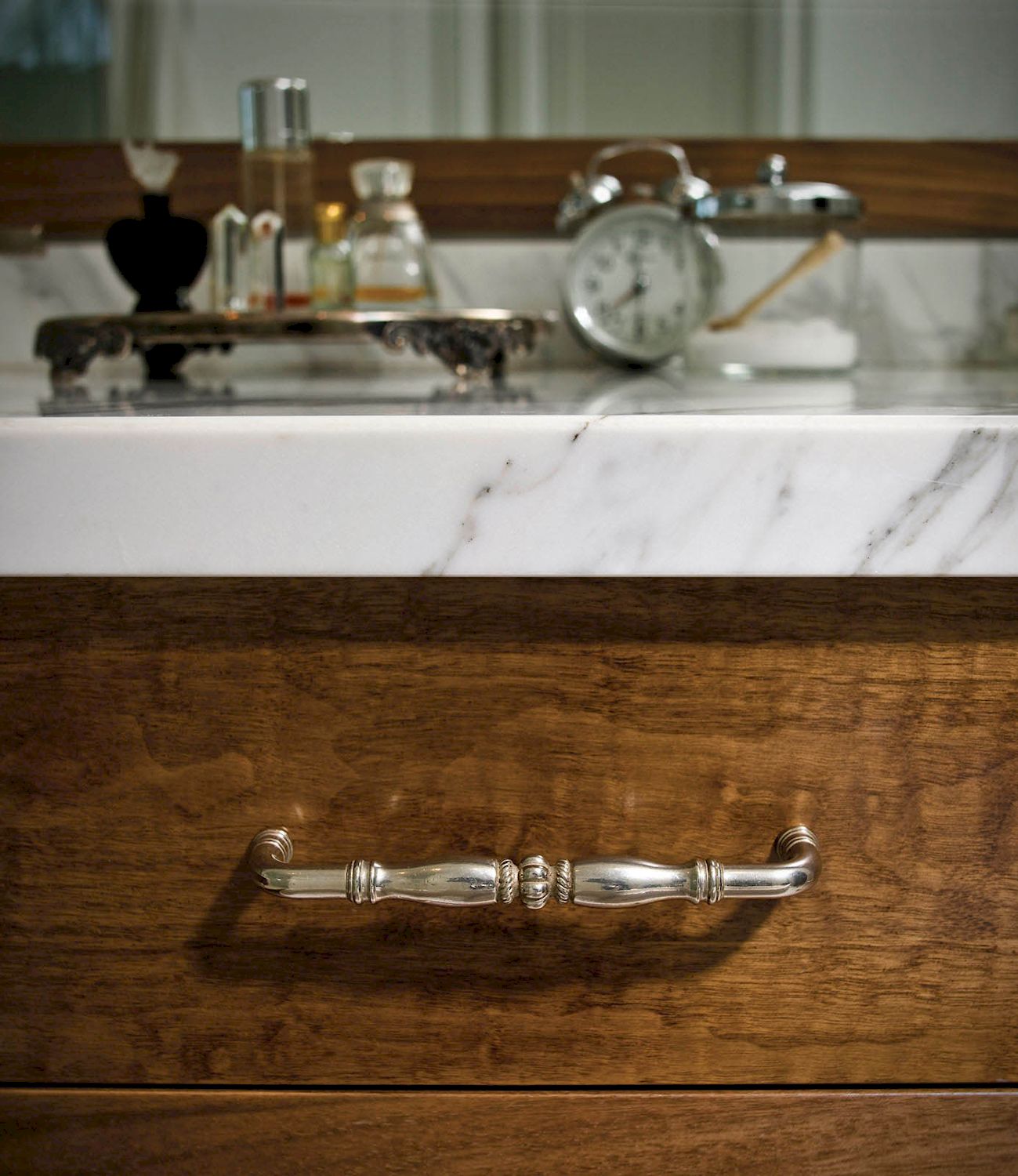 white bronze cabinet pull