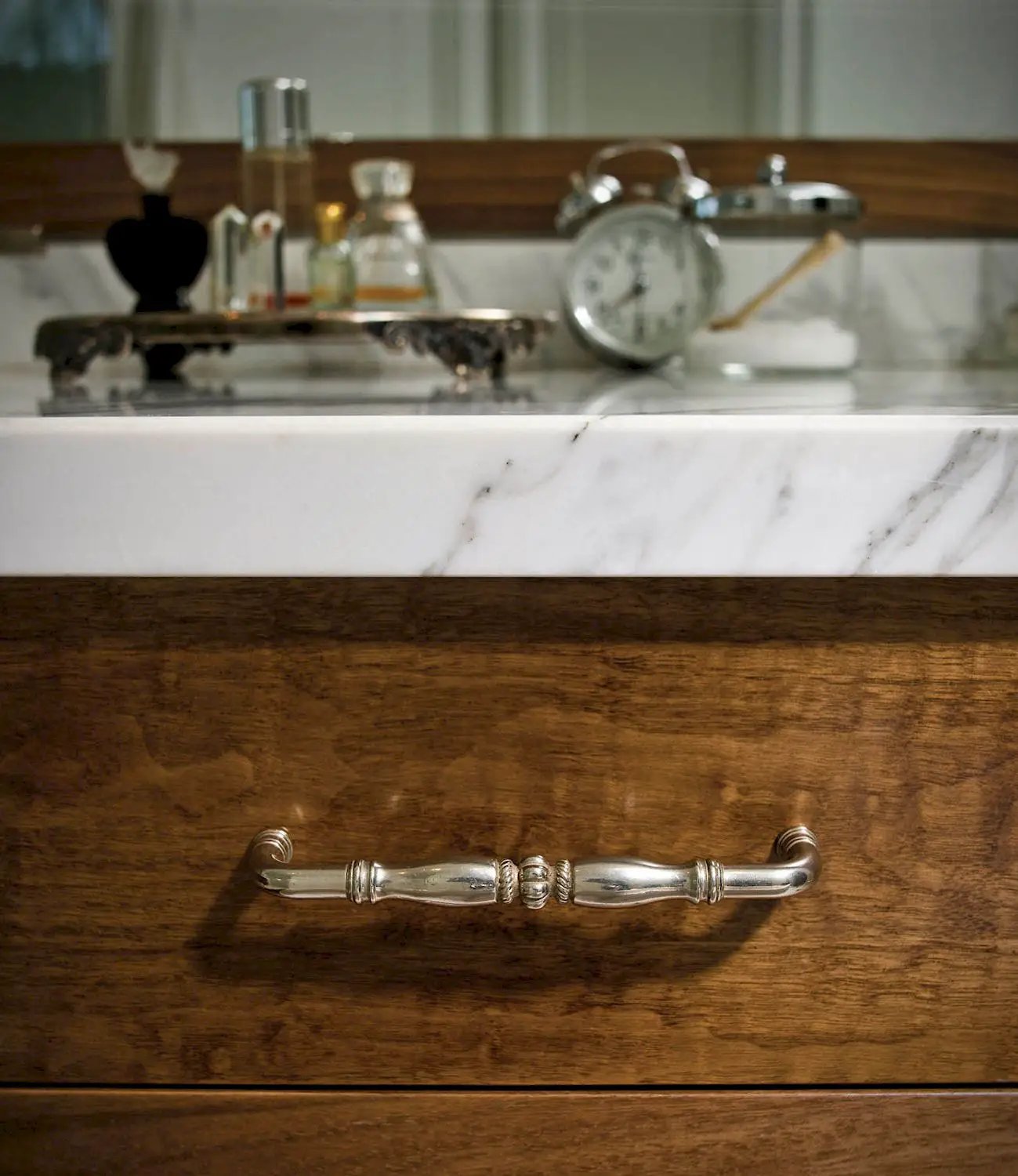 white bronze cabinet pull