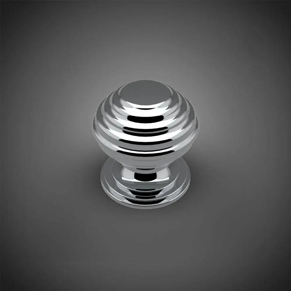 polished chrome cabinet knob