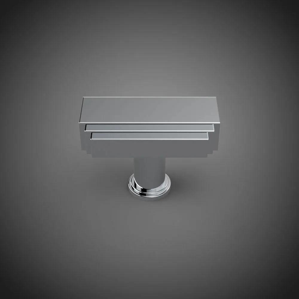 polished chrome cabinet knob