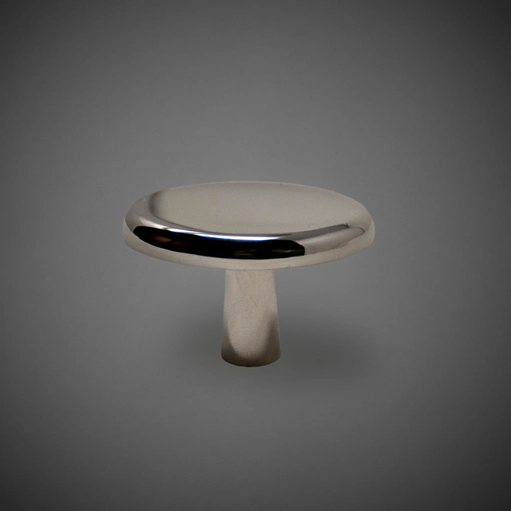 polished nickel cabinet knob