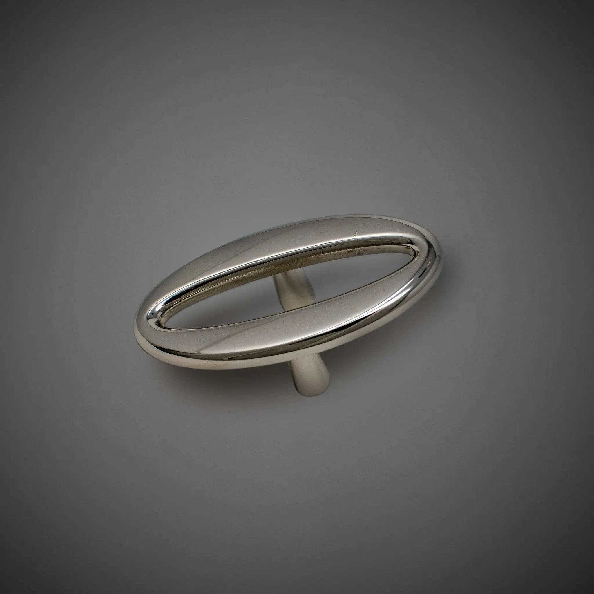polished nickel cabinet knob
