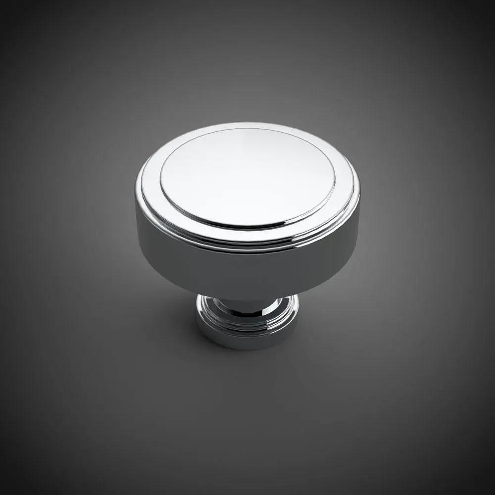 polished chrome cabinet knob