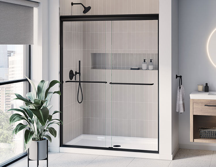 matte black shower door