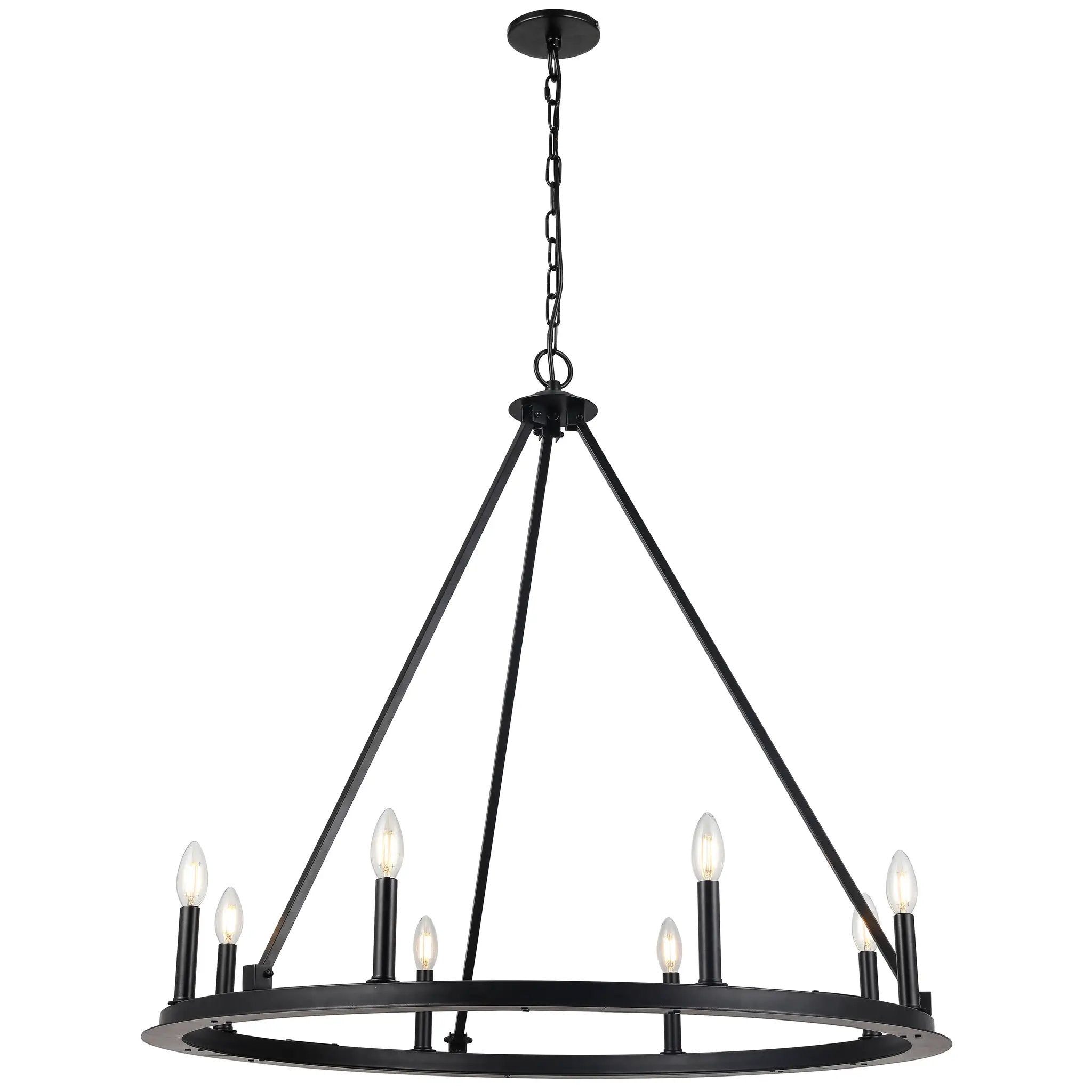matte black chandeliers