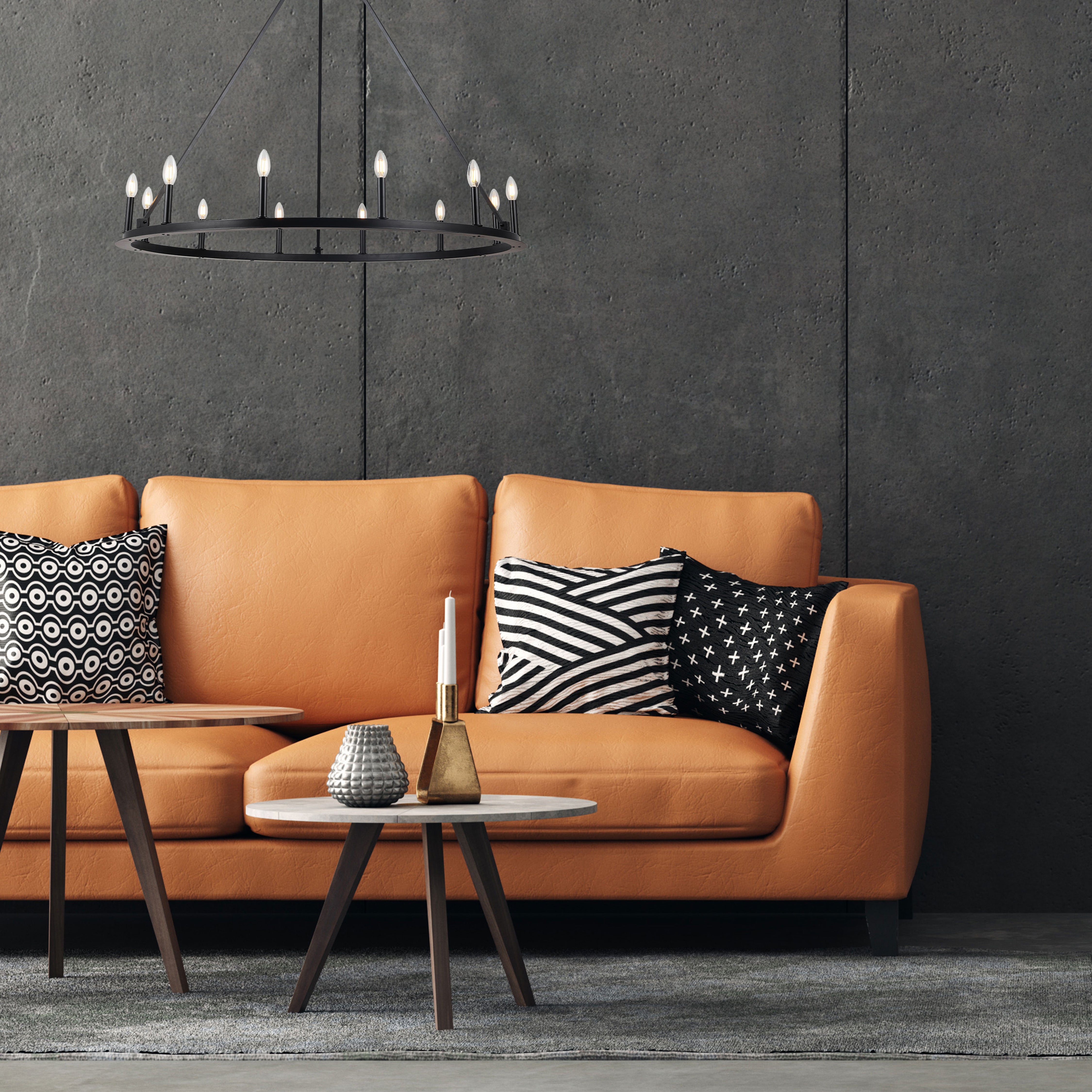 matte black chandeliers