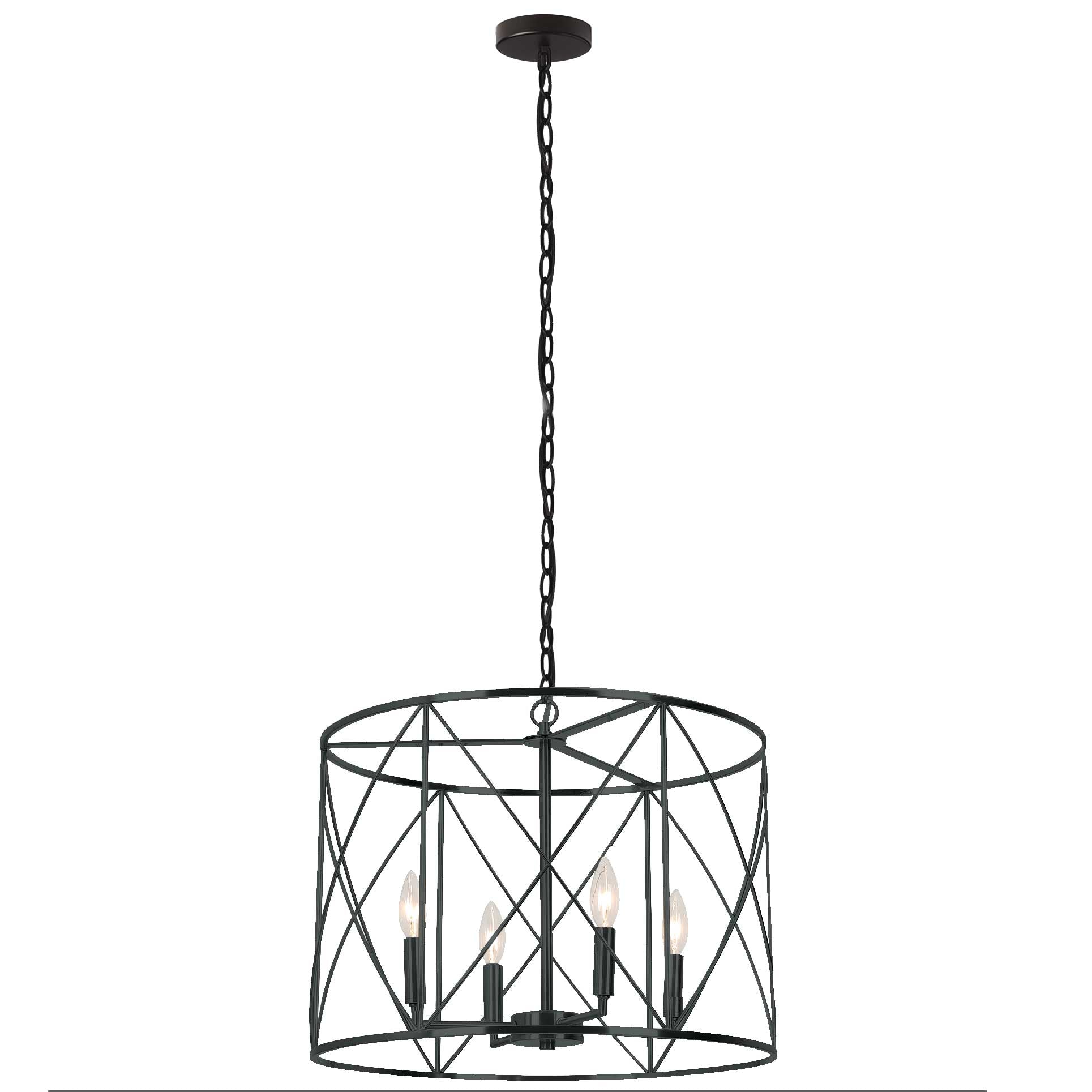 Dainolite 4 Light Incandescent Calah Semi Flush Mount by Dainolite